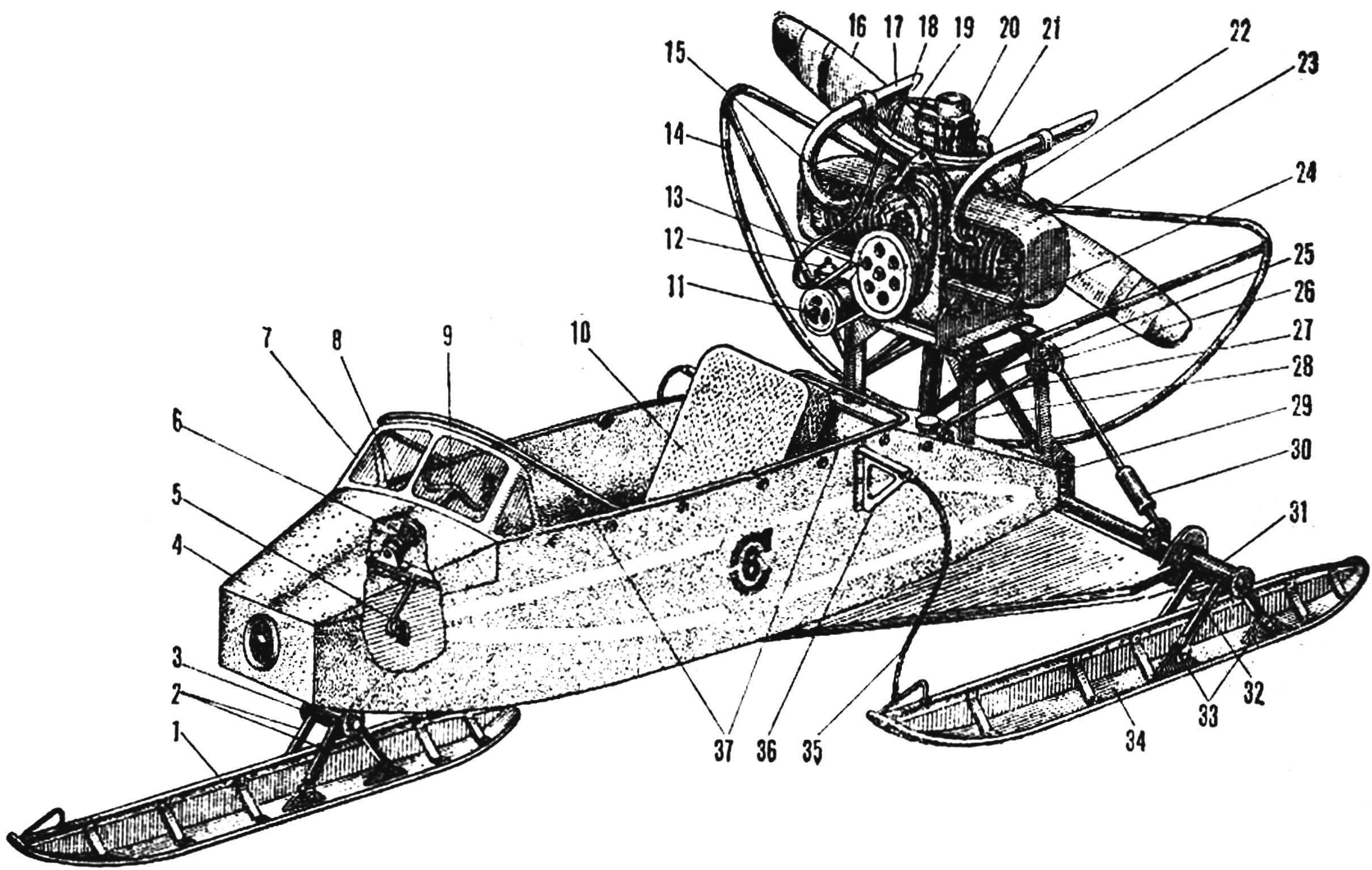 Fig. 1. General view of the snowmobile-6