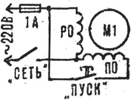 Fig. 3. The electric circuit of the motor.