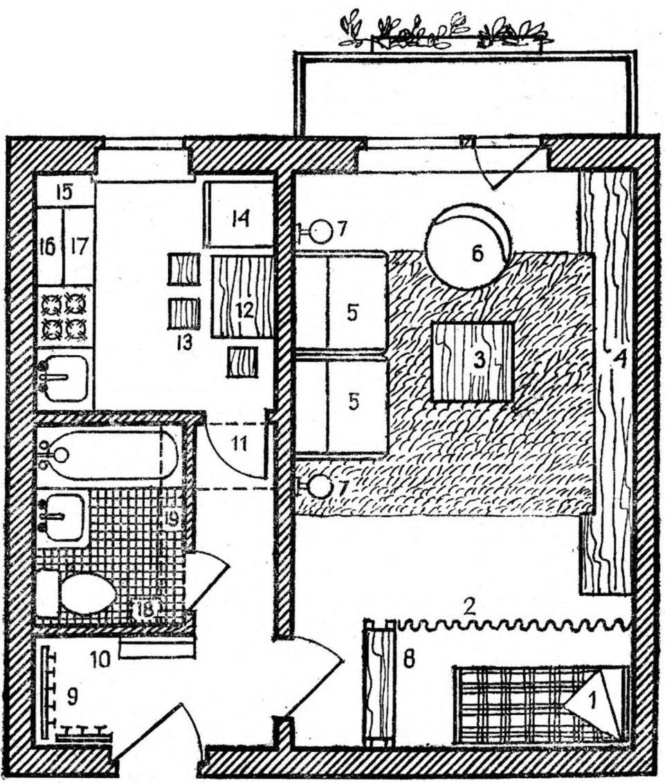 Fig. 2. Option plan for a Studio apartment