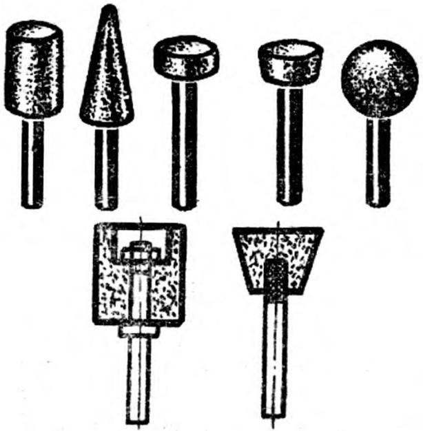 Fig. 2. Solid abrasive heads and their landing on the bar.