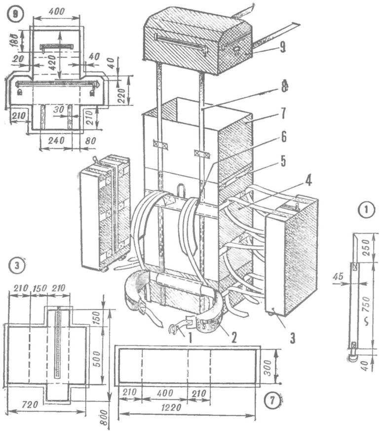 Fig. 1. Padded modular backpack