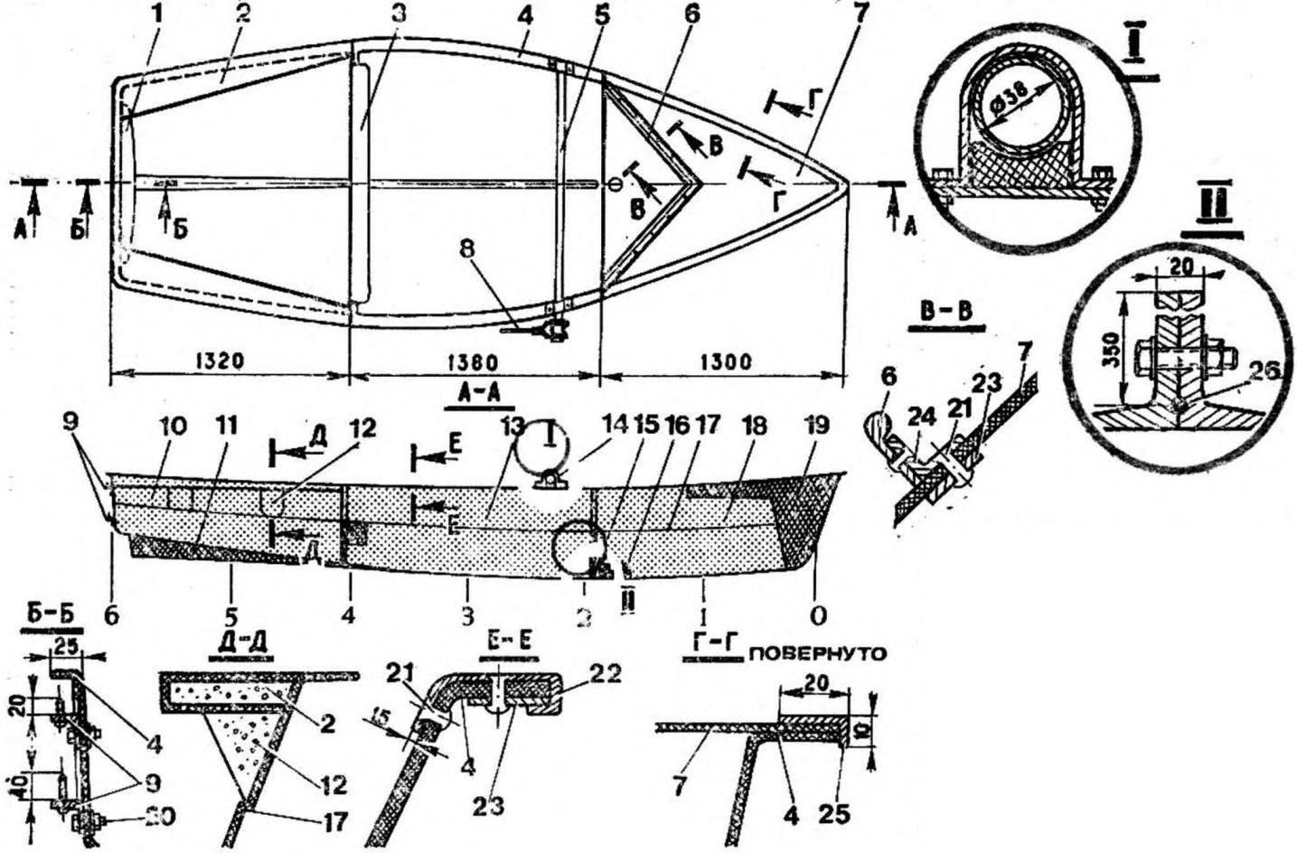 Fig. 2. The hull of the Dinghy