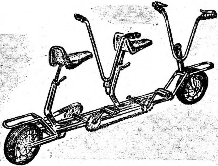 Fig. 7. Children's tandem bike frame