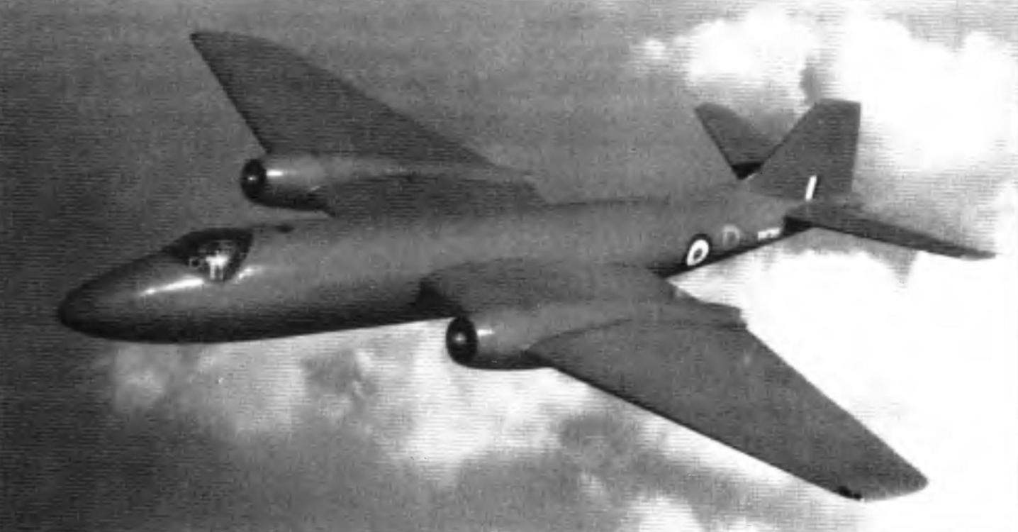«Канберра» А.1 №VN799 во время первого полёта 13 мая 1949 г.