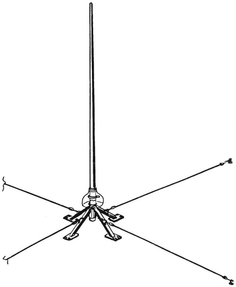 General view of the antenna type Ground Plane