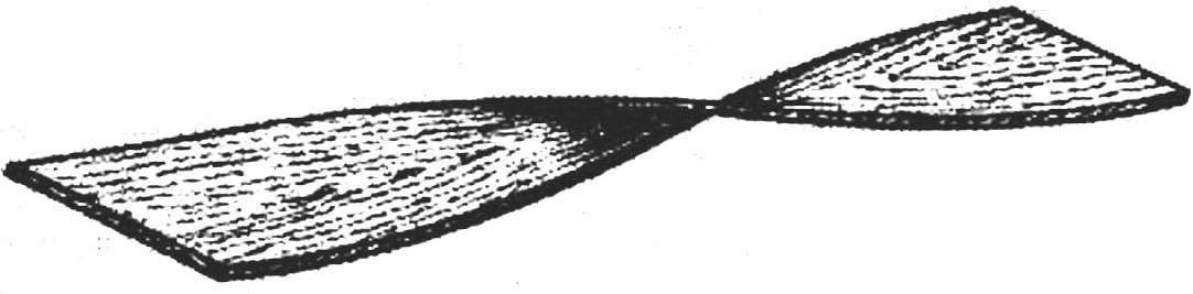Fig. 5. The curved rod of the propeller.