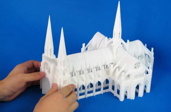 Photos of some of the products printed on a 3-d printer.