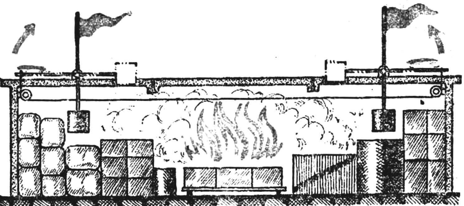 Fig. 1. Mechanical diagram of fire alarm of nylon fishing line.