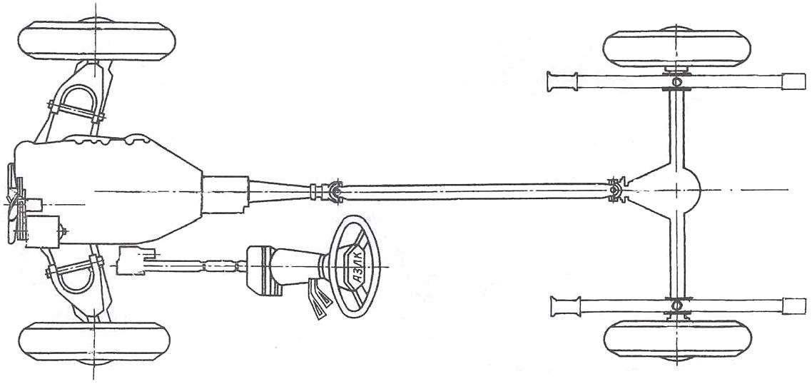 Схема ходовой части автомобиля «Москвич-2140»