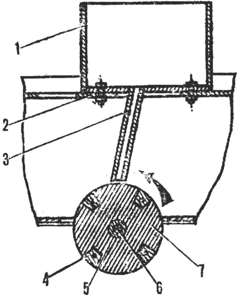 Fig. 3. The hopper to the drum truck-planter