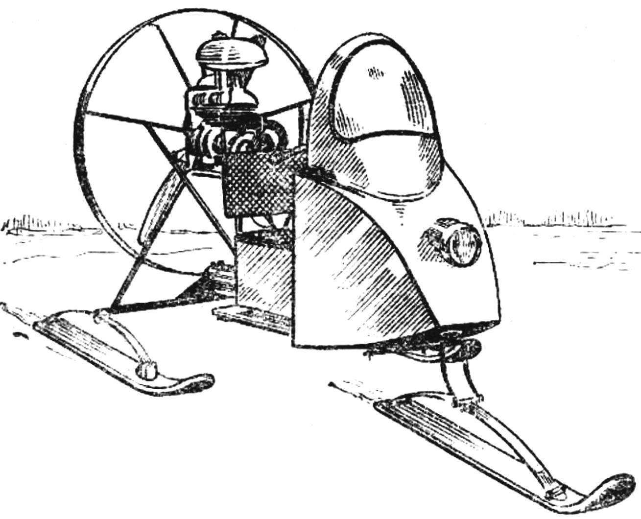 SLED WITH A PROPELLER