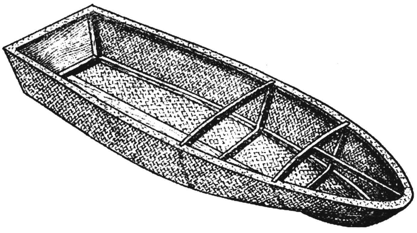 Fig. 4. Boat after wrapping is ready for impregnation.