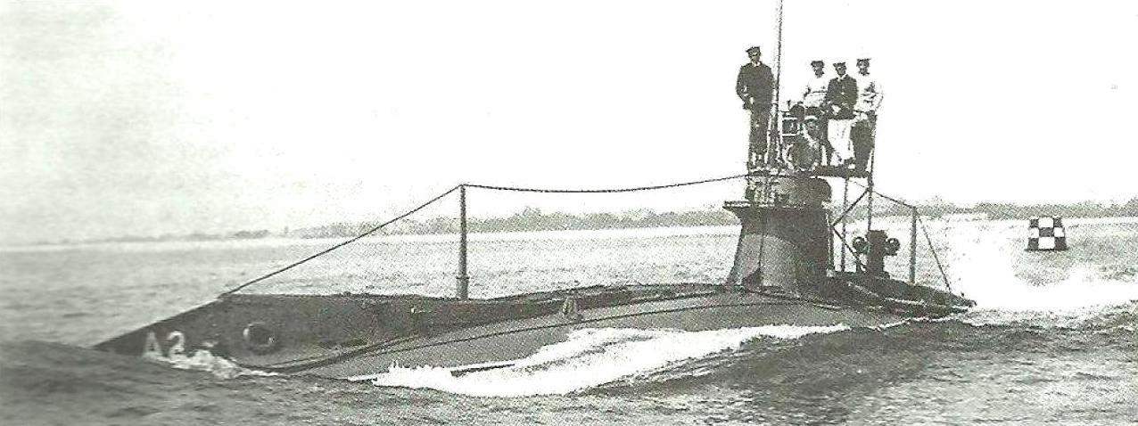 Подводная лодка А-2. Англия, 1904 г.