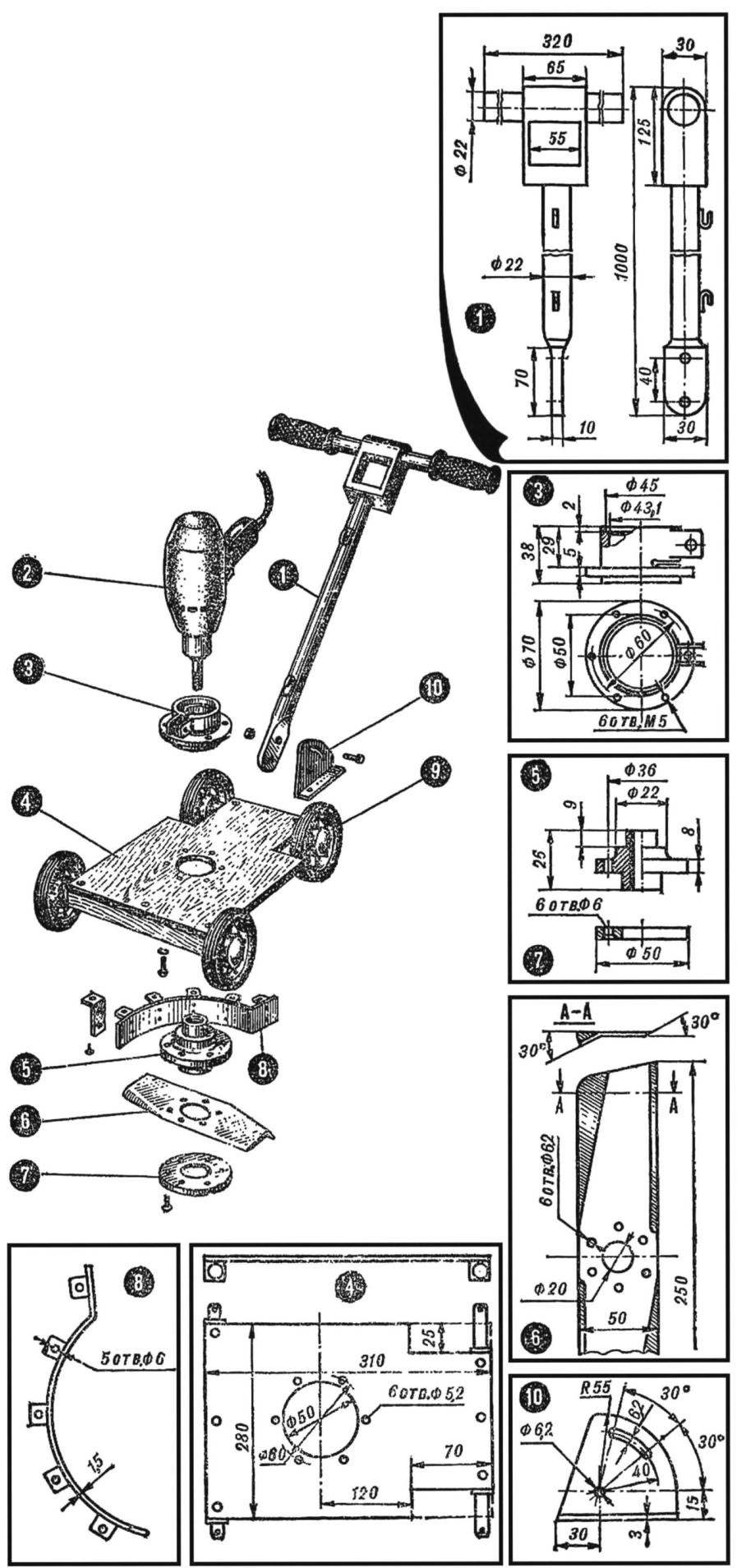 Устройство роторной косилки и ее основные детали