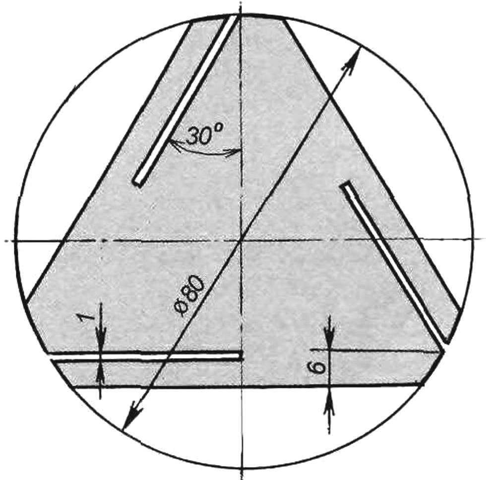 Blank in the form of a sector