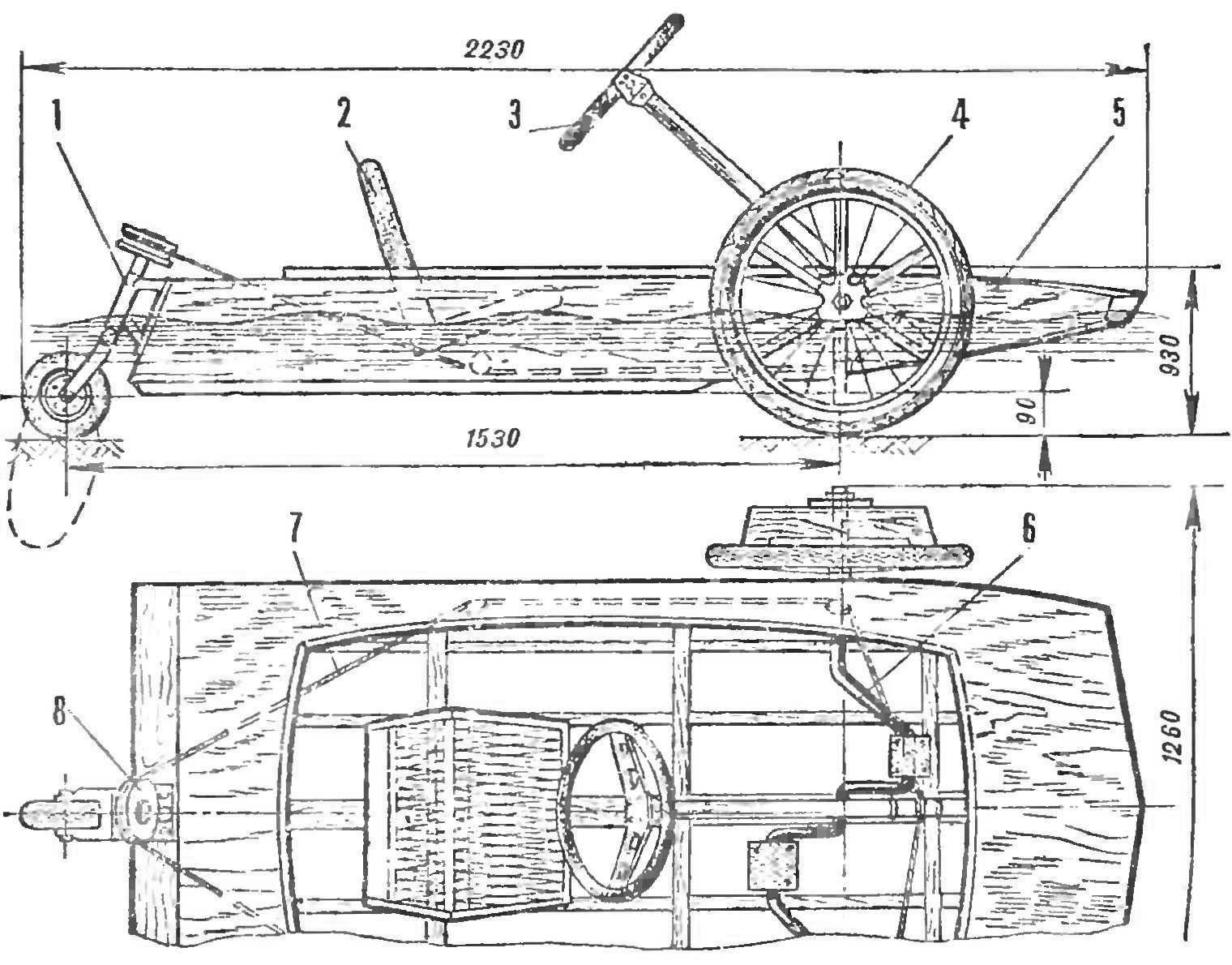 Fig. 1. Three-wheeled amphibian