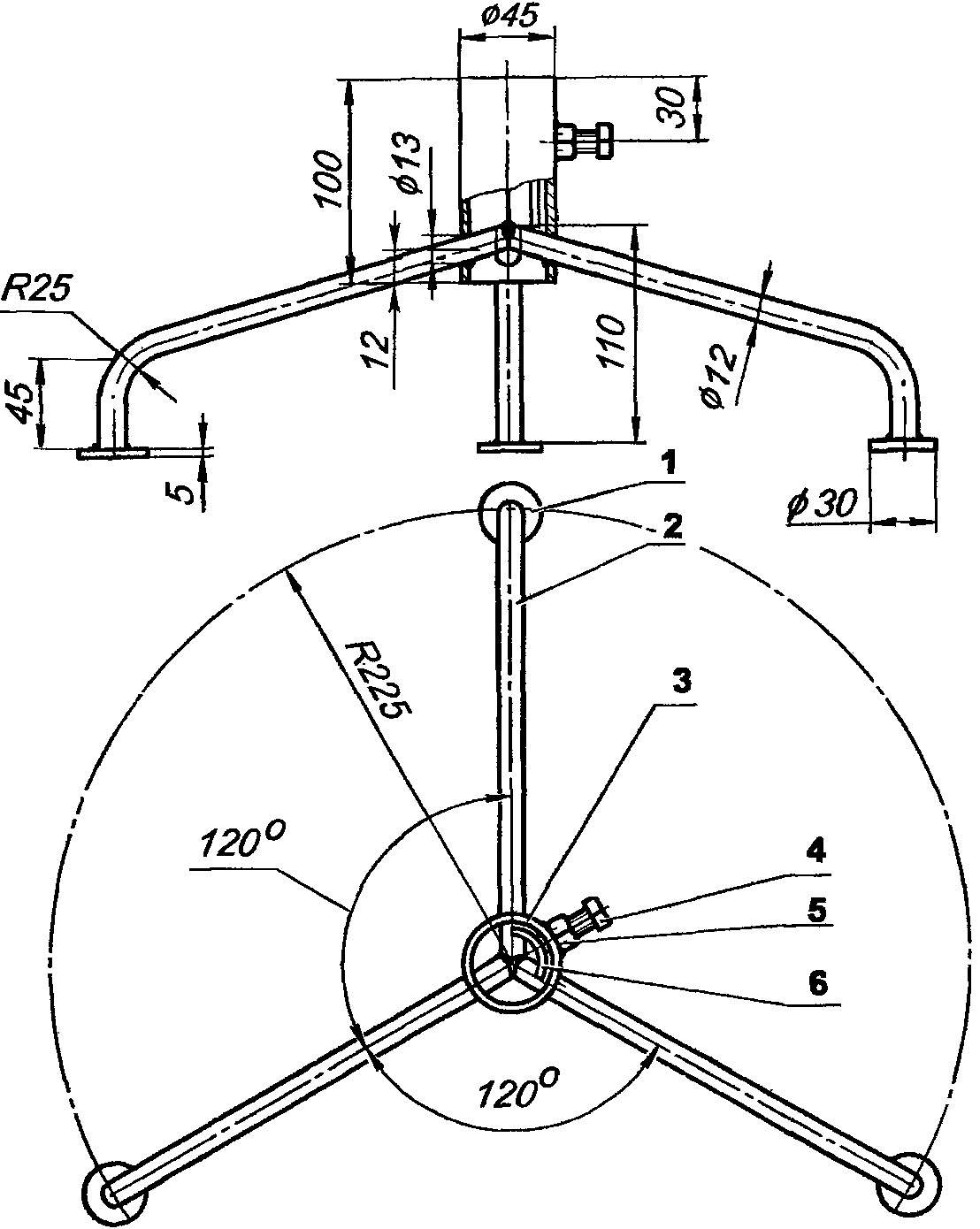 Stand-tripod for Christmas trees