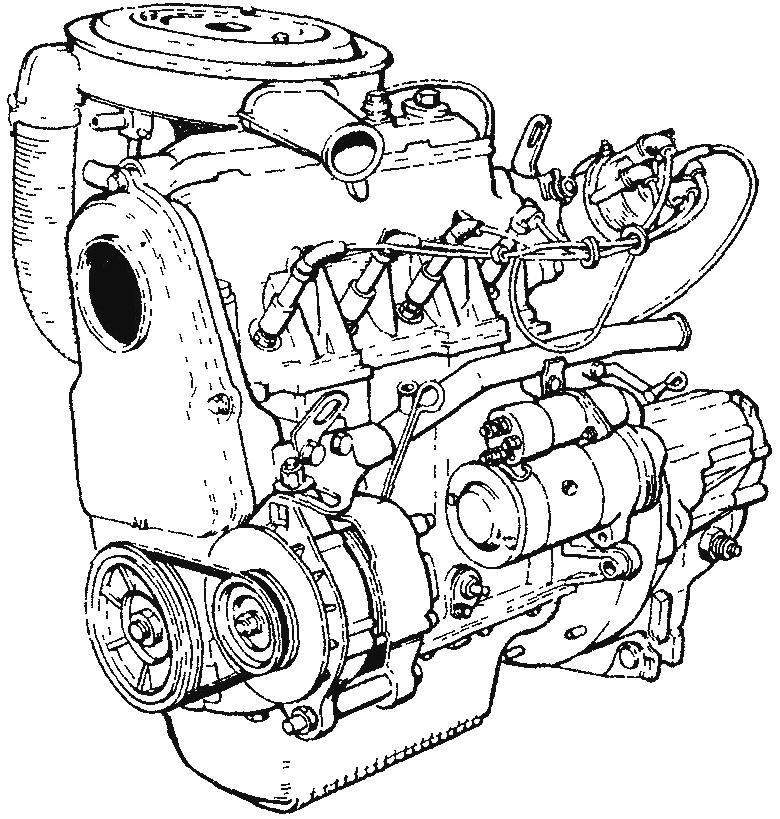 Двигатель МеМЗ-245 (рабочий объем 1,091 л, мощность 53 л.с.