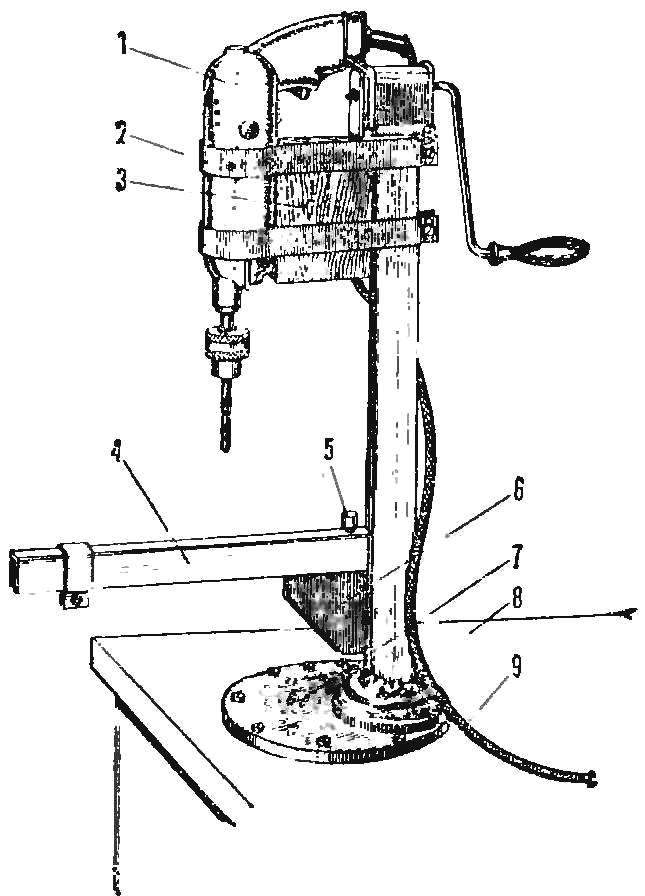 сверлильный станок своими руками из домкрата
