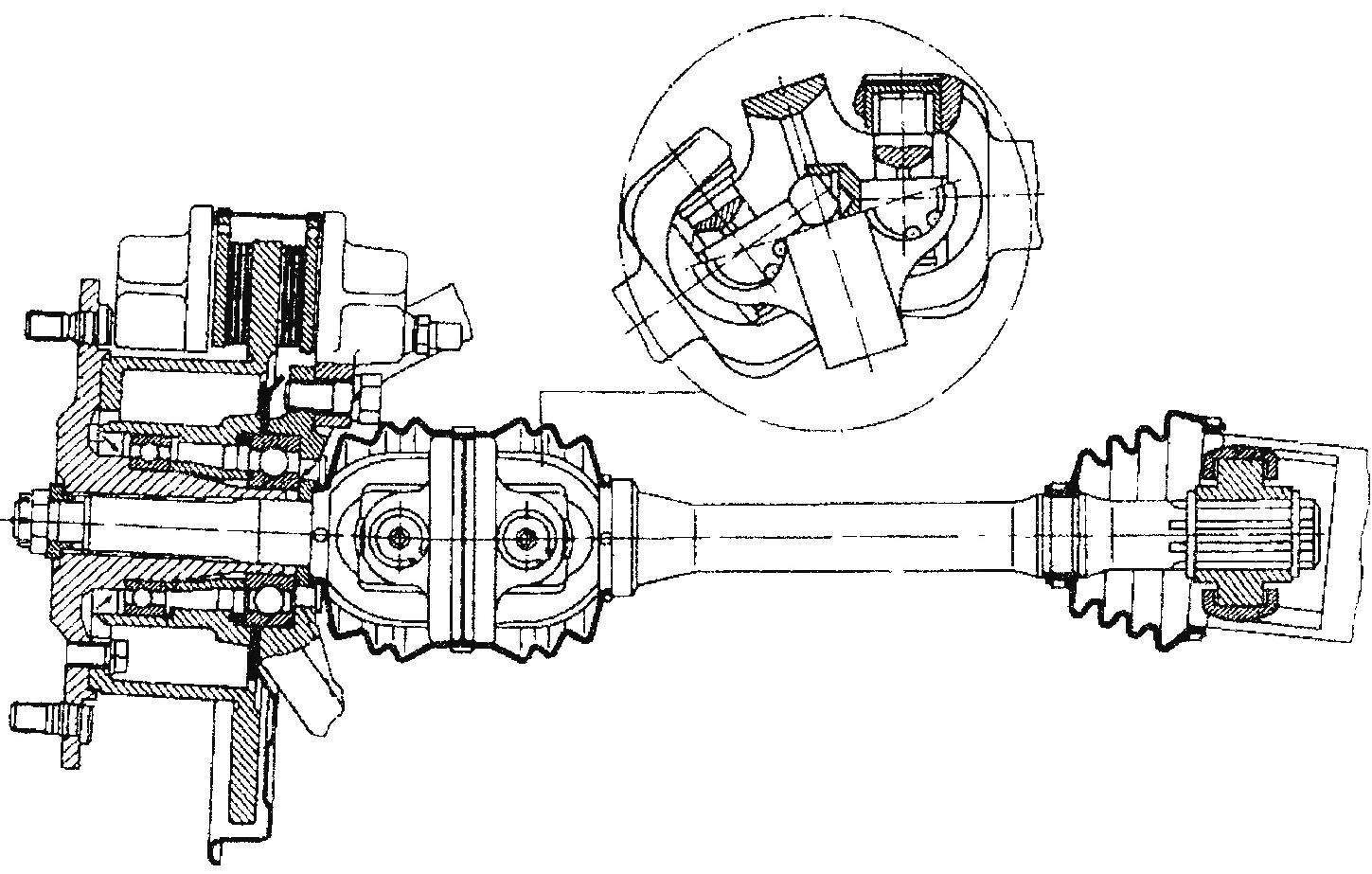 Drive shaft with dual u-joint