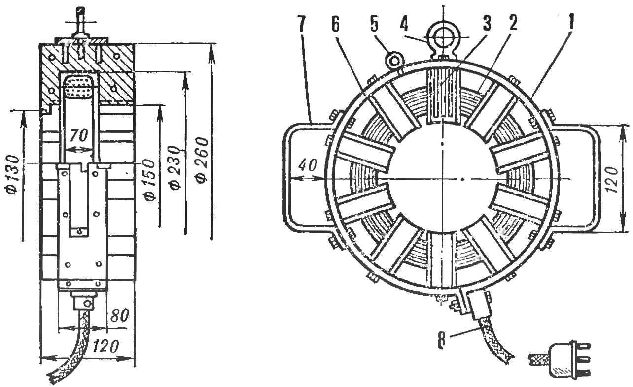 The scheme of the inductor puller