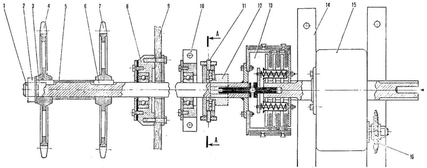 Fig. 8. Scheme of the main transmission