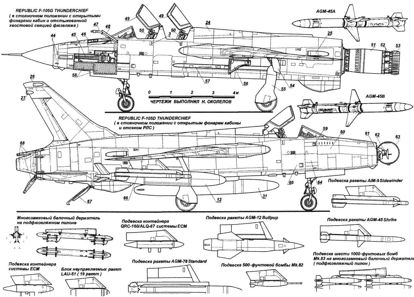 Сверхзвуковой тактический истребитель-бомбардировщик Republic F-105 Thunderchief