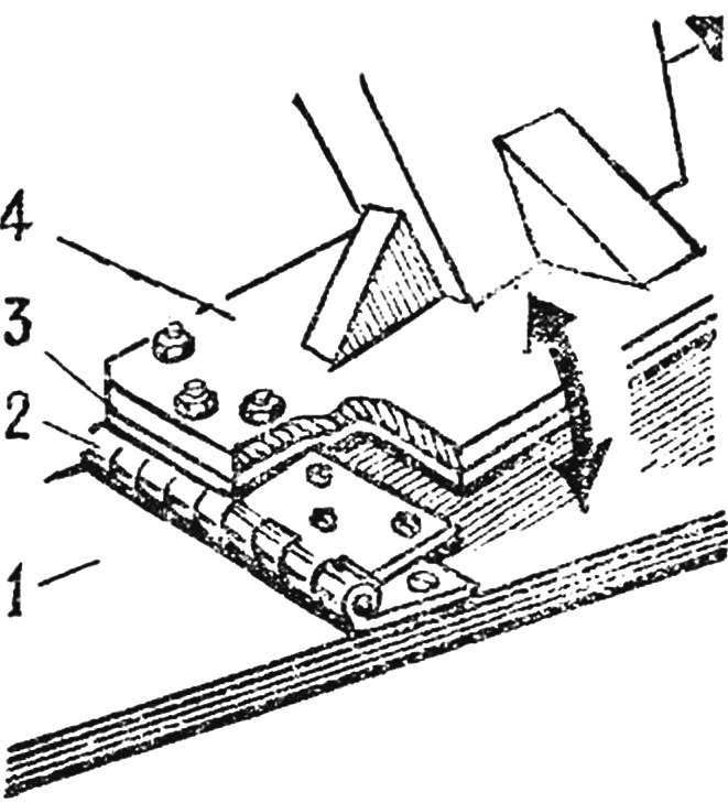 Fig. 3. One of the possible variants of the hinge side of the ski