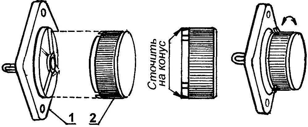 Fig. 12. Pen trimmer capacitor from the lids of plastic bottles