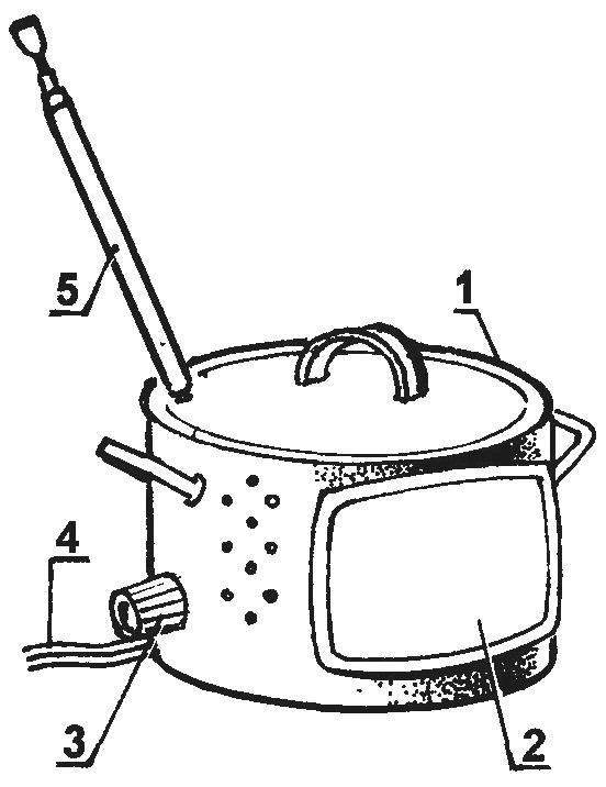 Fig. 14. Pot with blue screen