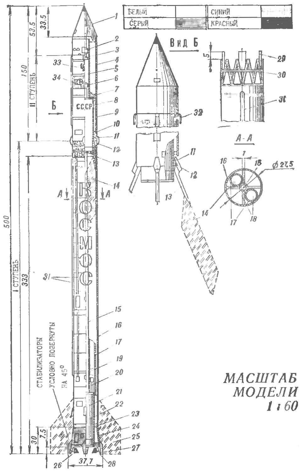 Fig. 1. MODEL-COPY OF THE SOVIET ROCKET CARRIER 