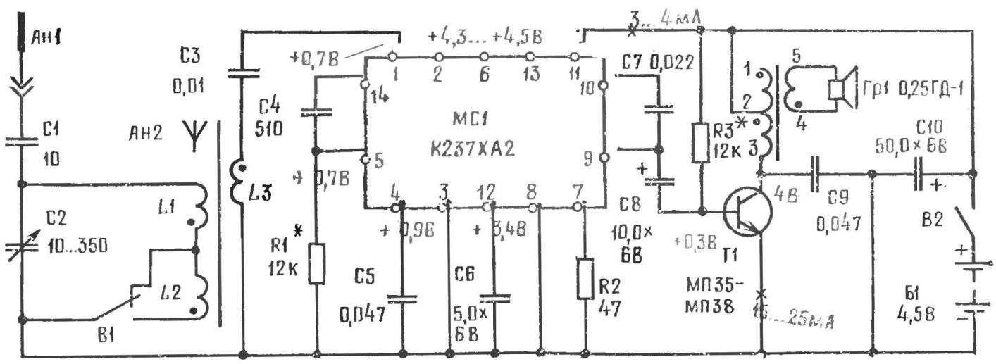 Fig. 1. Schematic diagram of the radio.