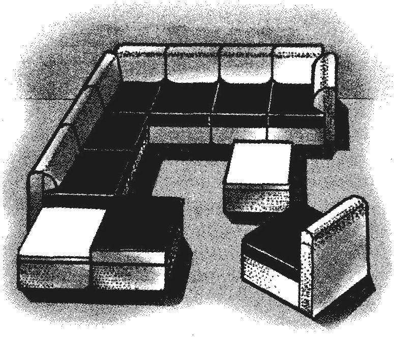 Рис. 1. Уголок интерьера из модульных элементов мебели