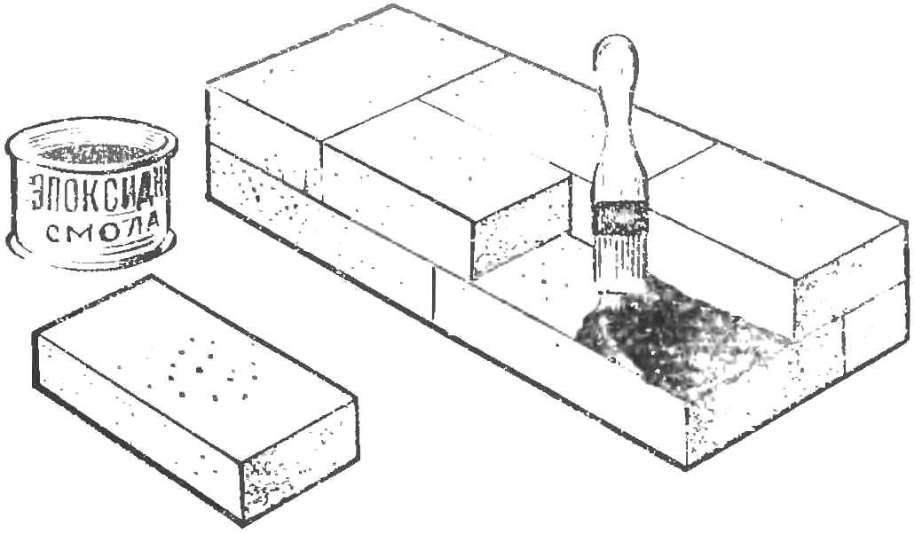Рис. 2. Блок требуемого размера можно склеить из отдельных «кирпичей»