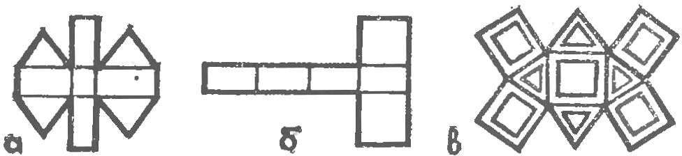 Fig. 8. Scan a series of polyhedrons designed for vyklevyvanija searchlight installation