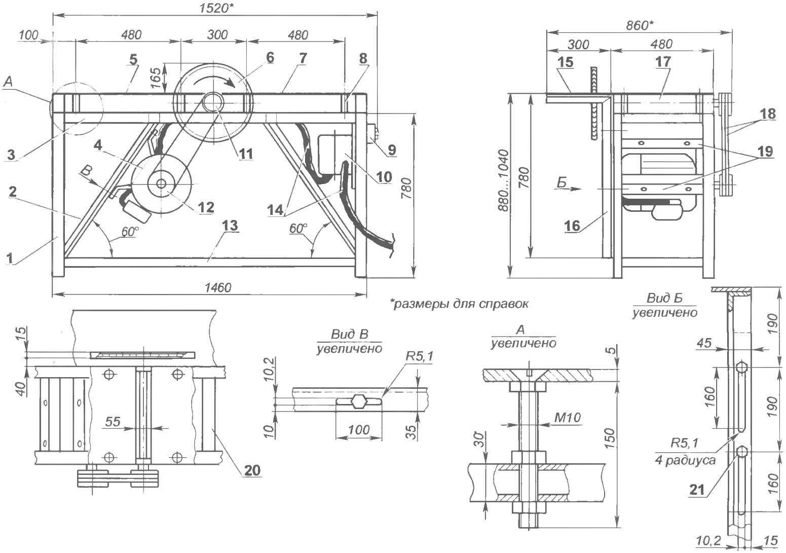 Геометрическая схема и компоновка деревообрабатывающего станка