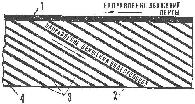 Fig. 1. Layout of tracks on a magnetic tape with oblique-lowercase entry