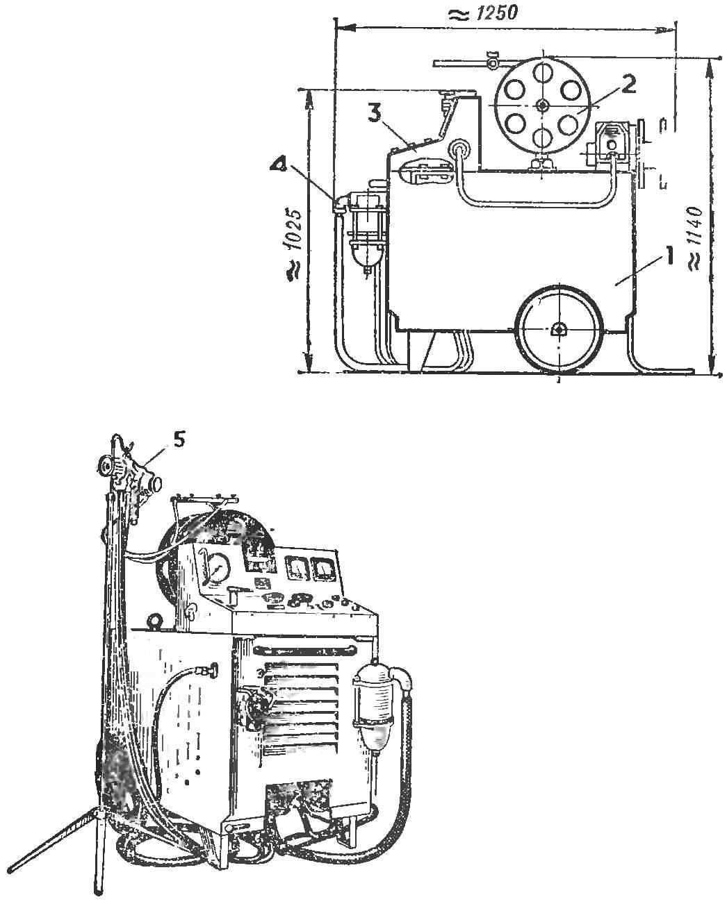 Fig. 1. Equipment for metallization and the layout