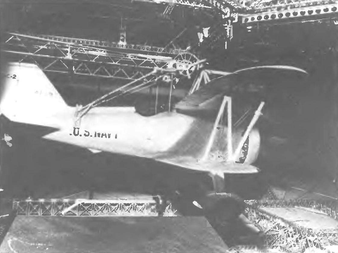 F9C airship in the hangar