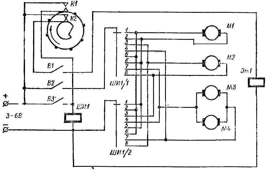 Fig. 3. Control circuit of the crane.