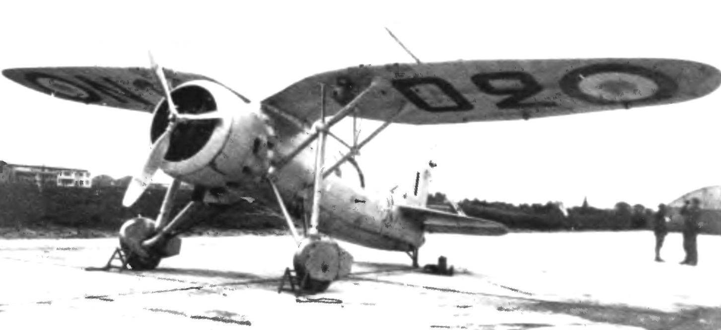 Serial fighter LOIRE 46 of 1st squadron 6th aviation group