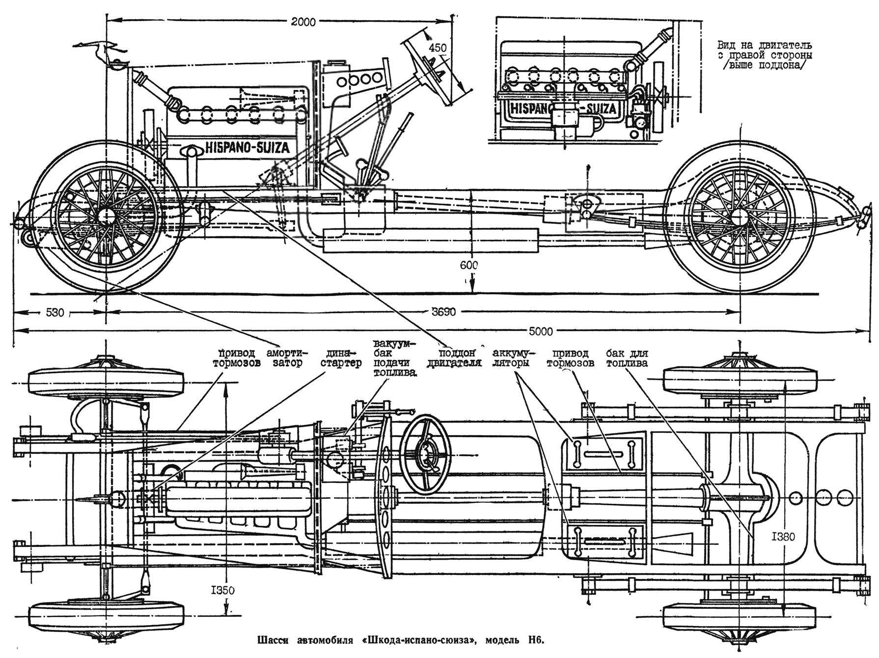 The chassis of the car 