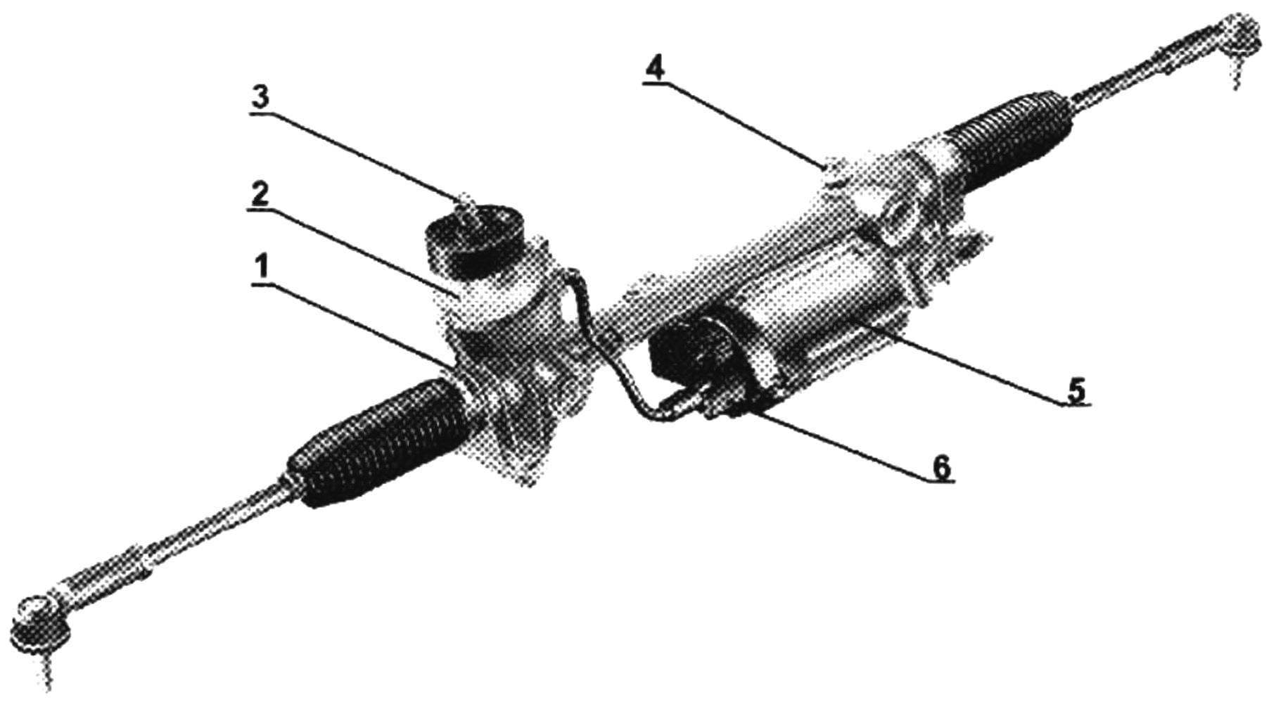 Diagram of steering control with electric power steering