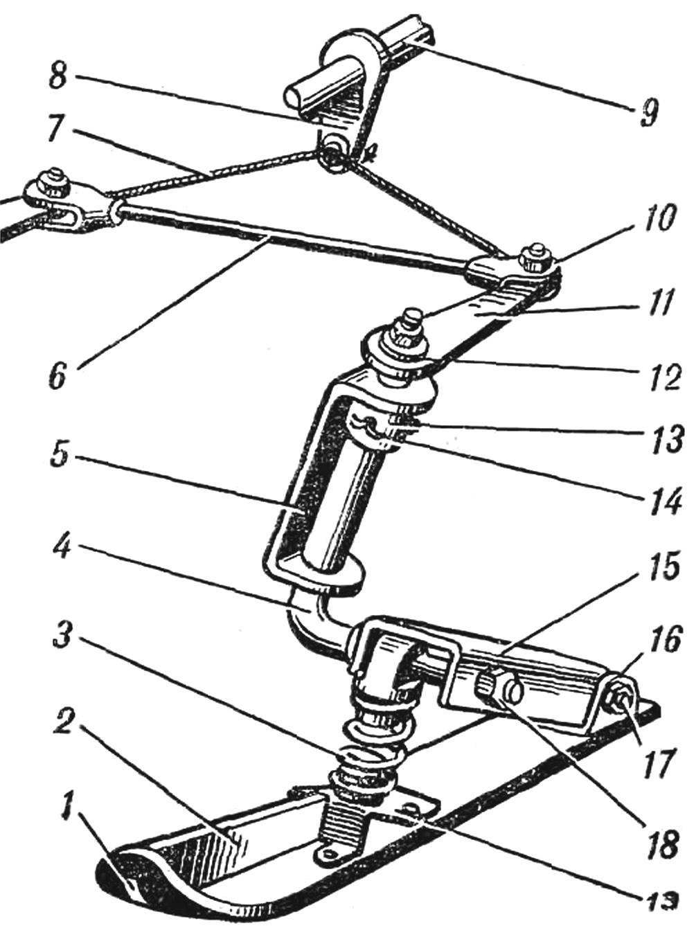 Fig. 3. The steering skis and its charms
