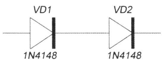 Fig. 8. The electrical circuit connections of the diodes as current limiting