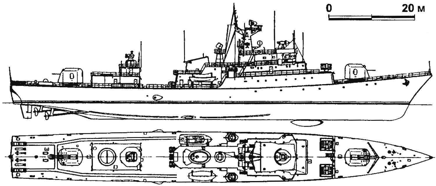 60. Сторожевой корабль «Дельфин» (проект 1159), СССР, 1975 г.