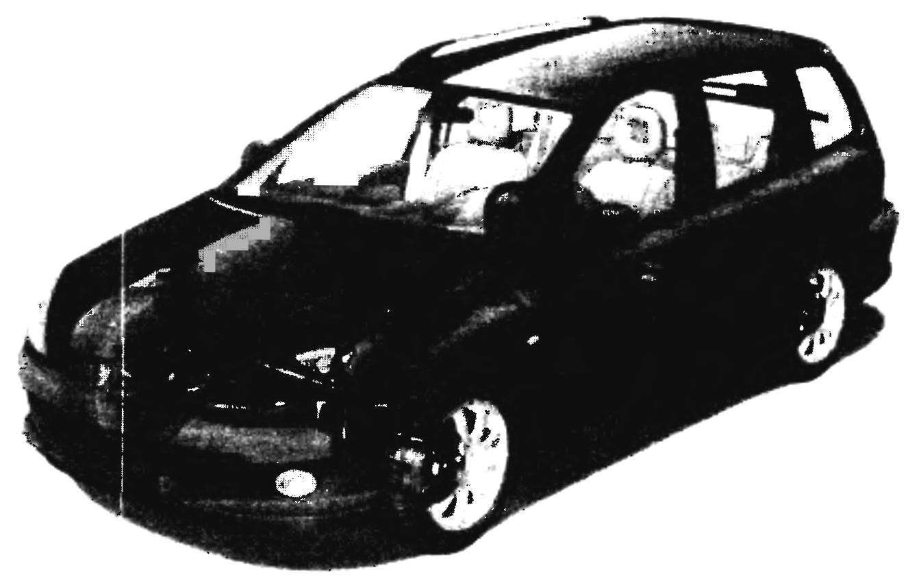 Suspension of the car PEUGEOT 206SW is almost the same as on all the other family cars (front—independent spring type McPherson, rear — independent torsion), but because a touring load on the rear axle is increased and suspension has been strengthened in two additional cross levers