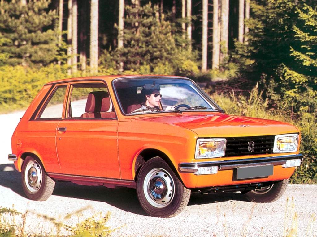 PEUGEOT 104 issue 1972 — the smallest European car, a bright representative of the class of affordable 