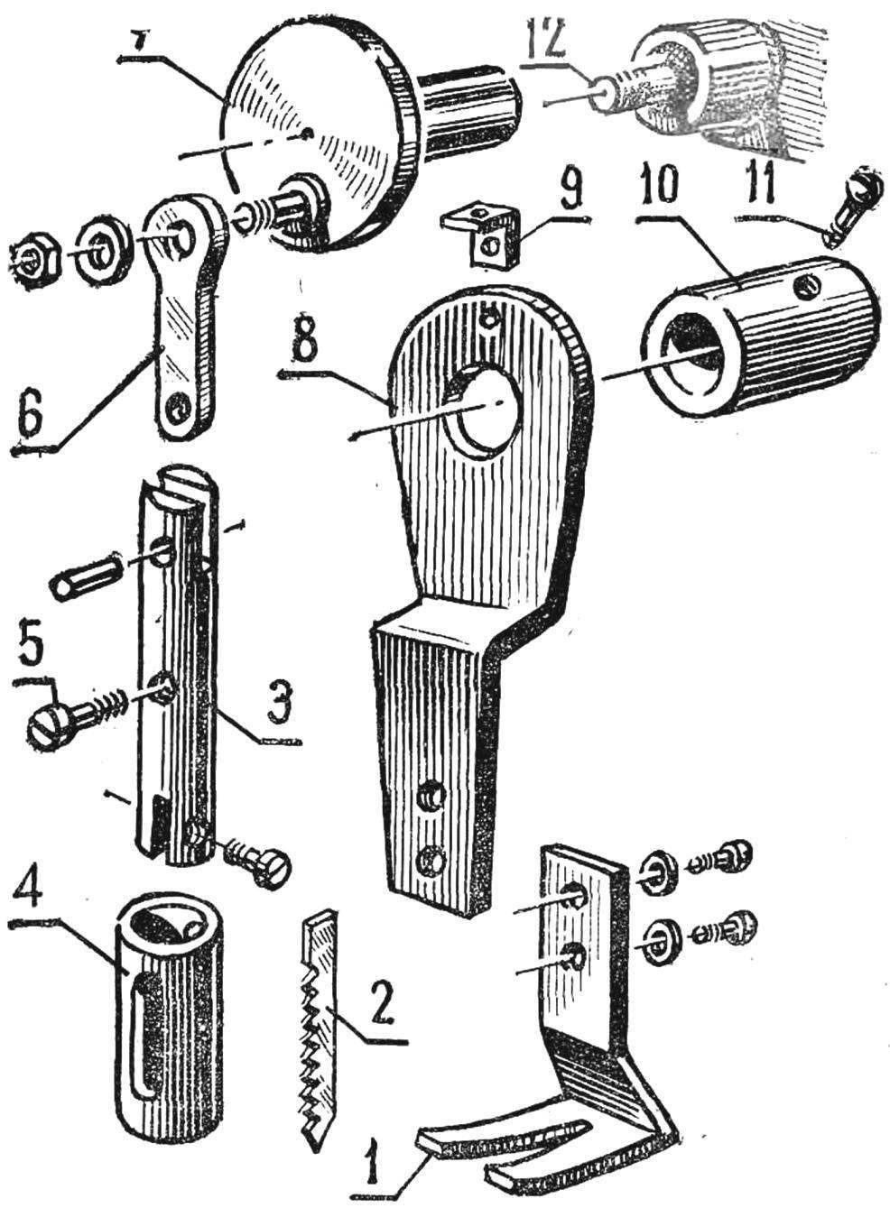 Fig. 3. Details of drill jigsaw