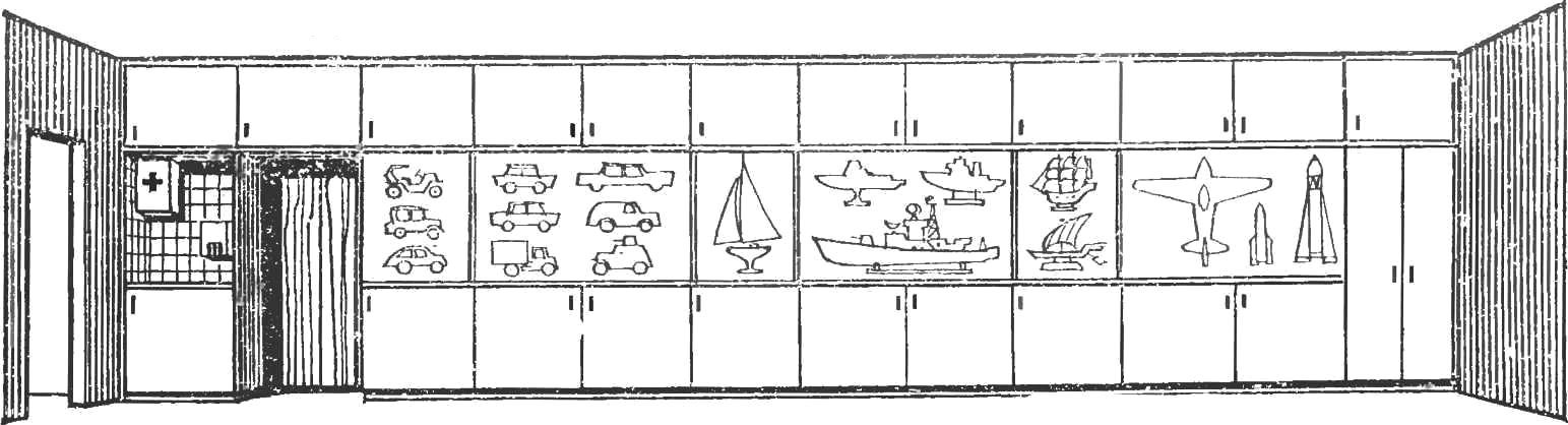 Fig. 2. The design of the walls of the working room.